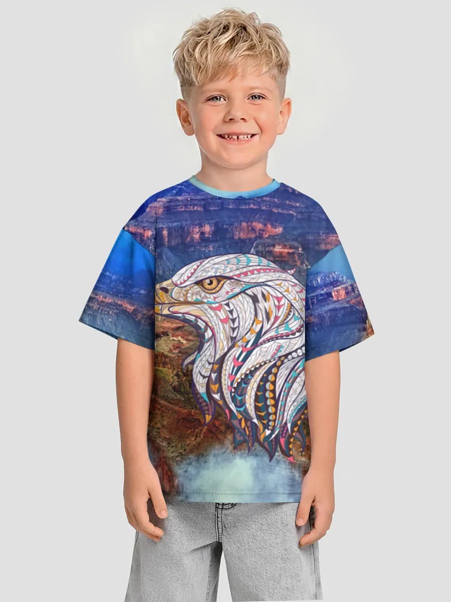 Boys' oversized cotton T-shirt