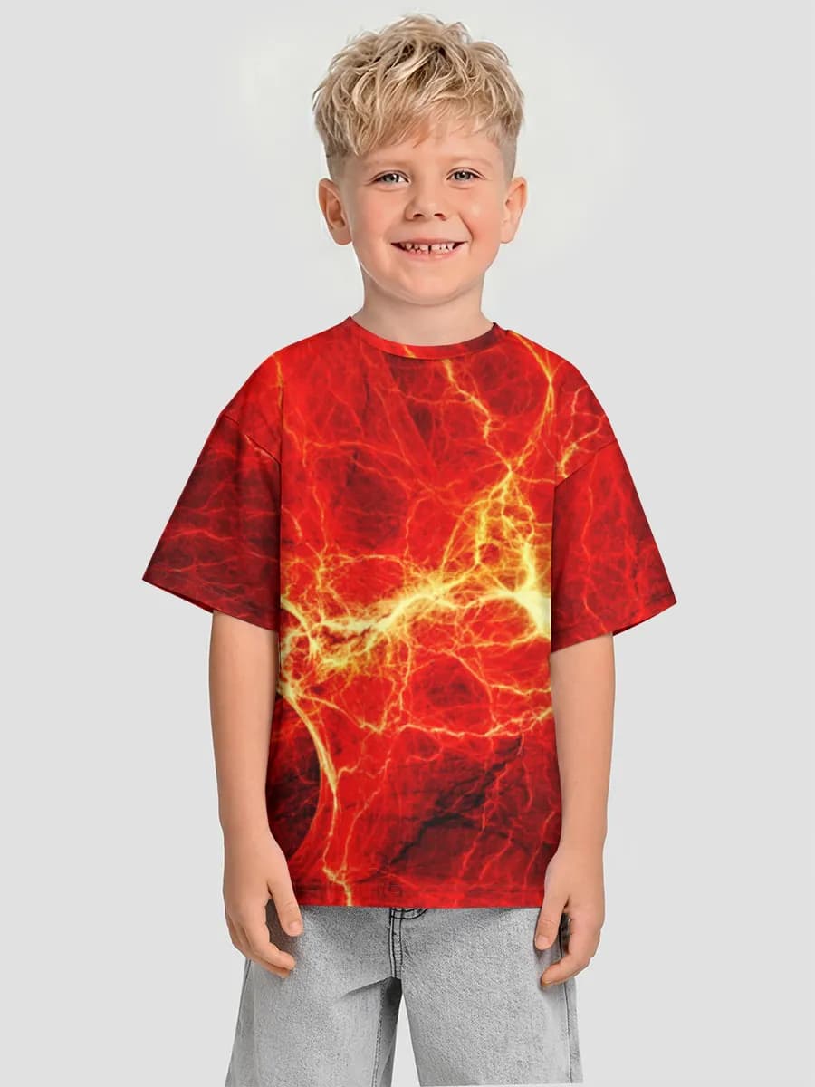 Boys' oversized cotton T-shirt
