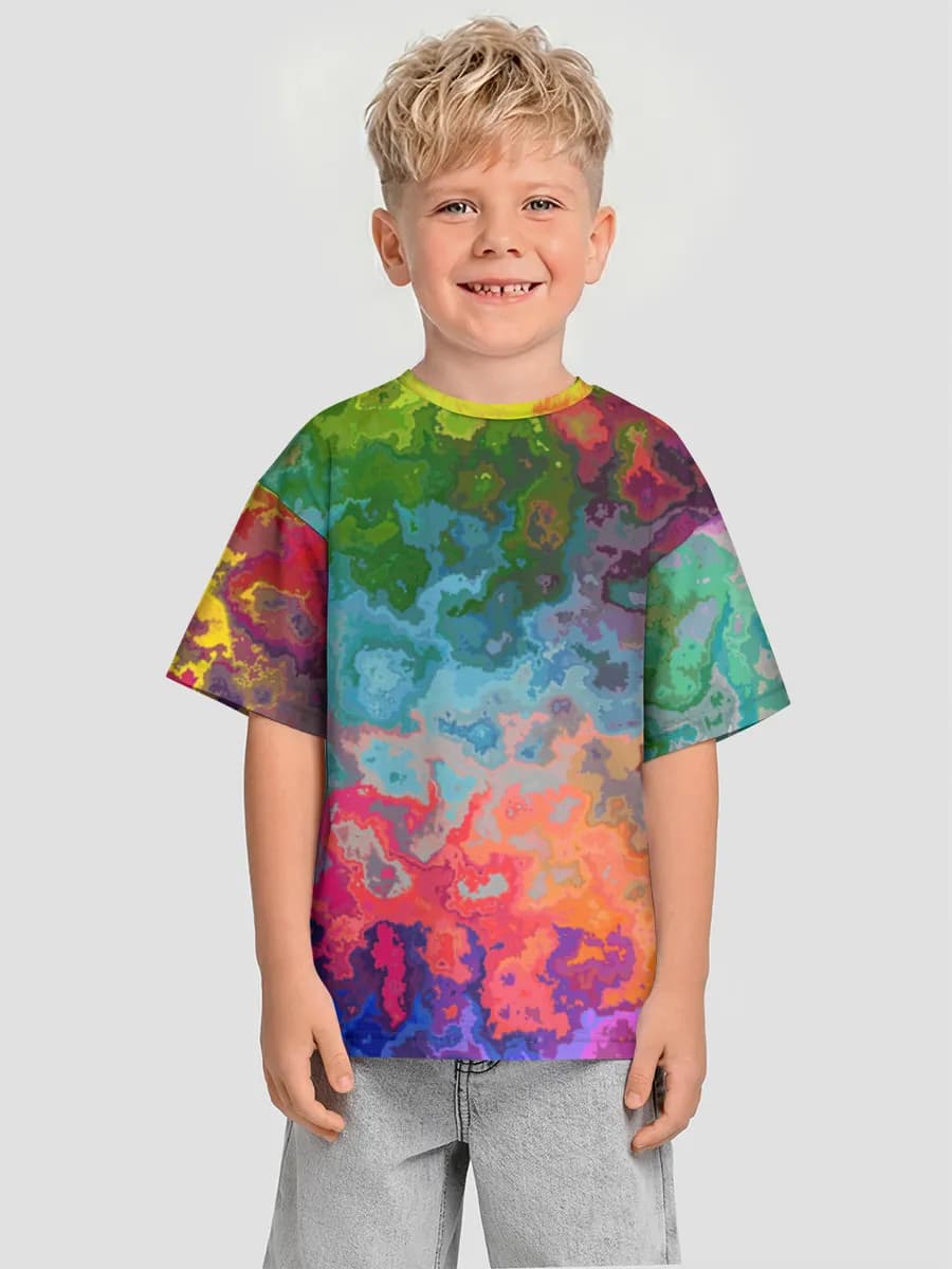 Boys' oversized cotton T-shirt