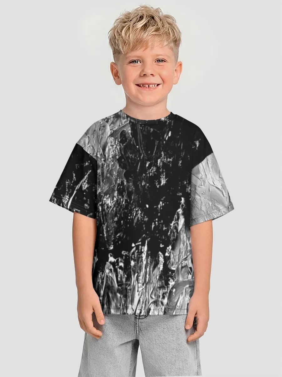 Boys' oversized cotton T-shirt