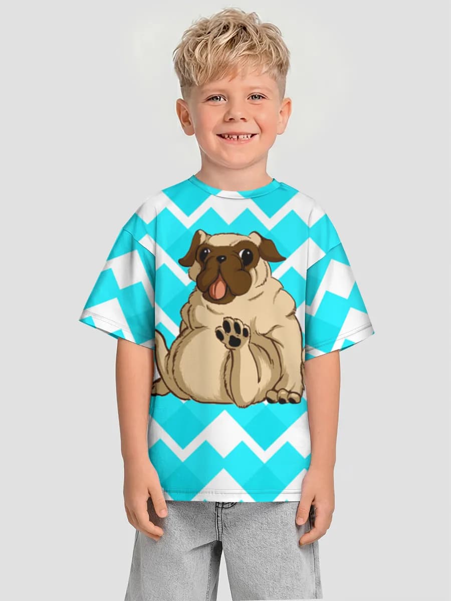 Boys' oversized cotton T-shirt