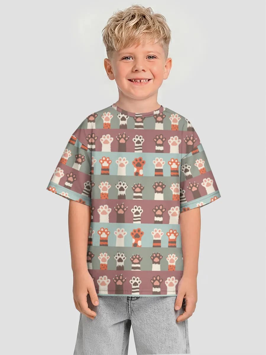 Boys' oversized cotton T-shirt