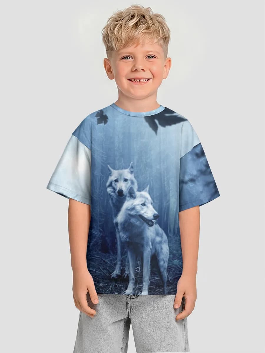 Boys' oversized cotton T-shirt