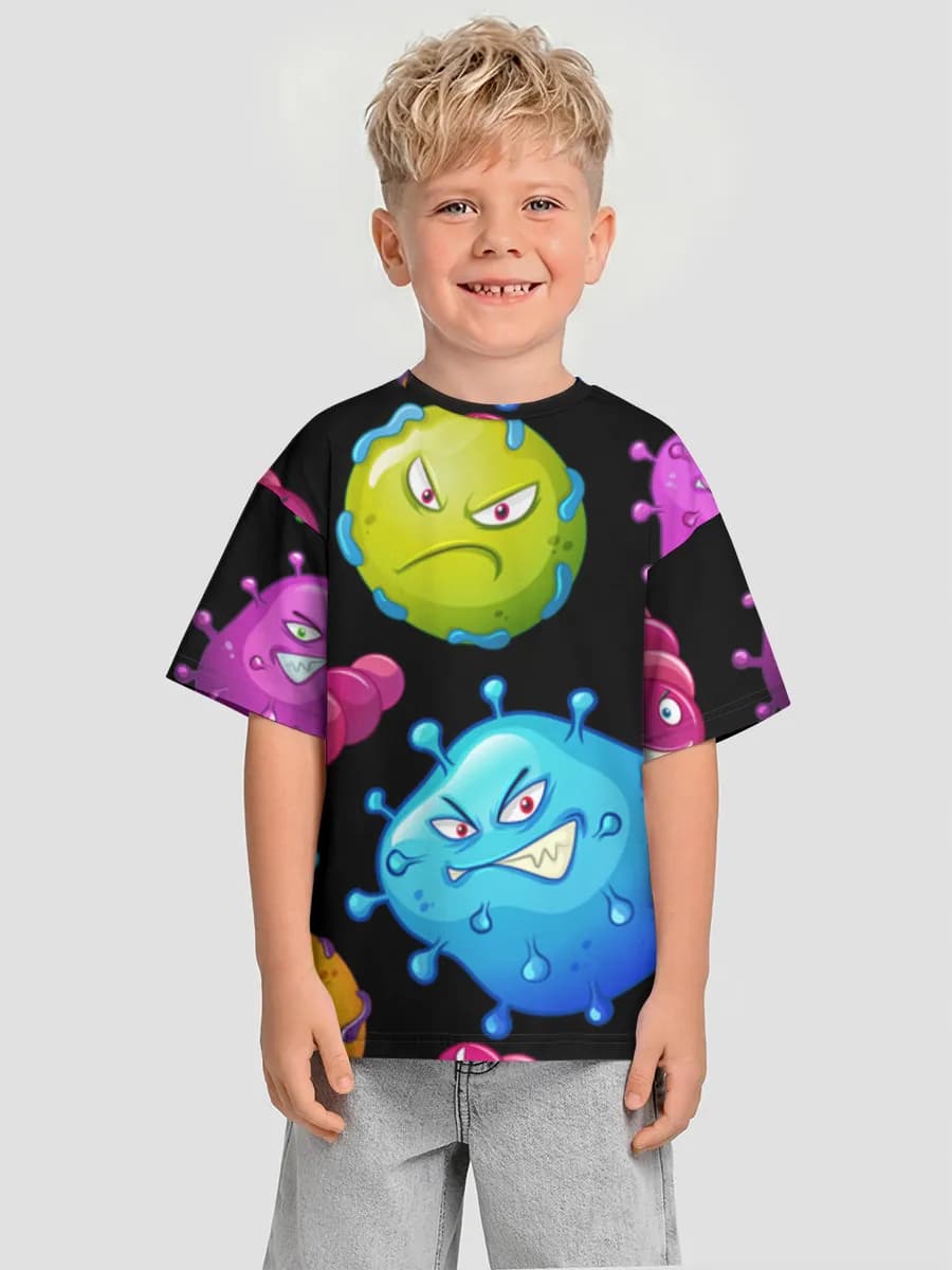 Boys' oversized cotton T-shirt