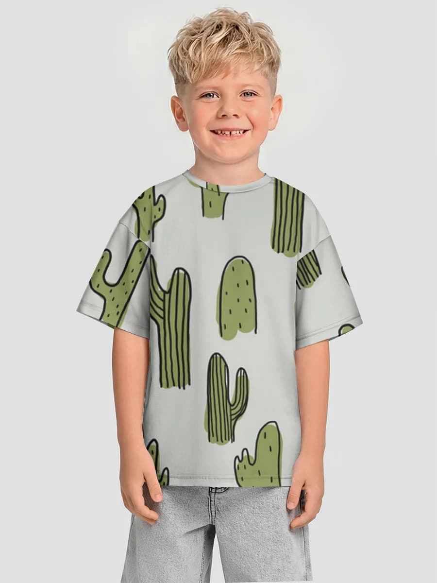 Oversized Baumwoll-T-Shirt Jungen