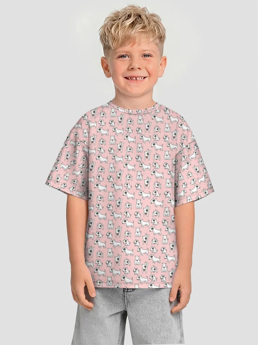 Boys' oversized cotton T-shirt