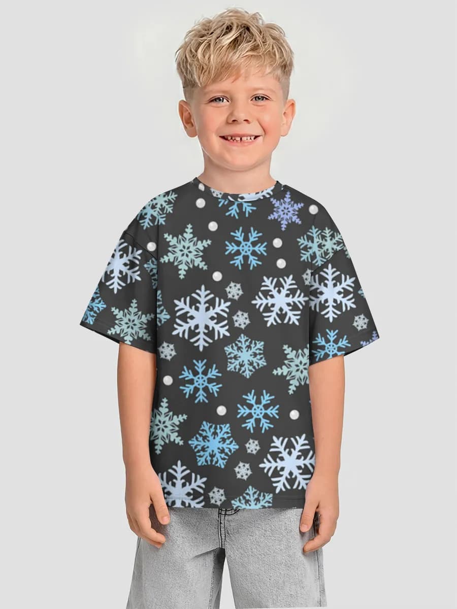 Boys' oversized cotton T-shirt