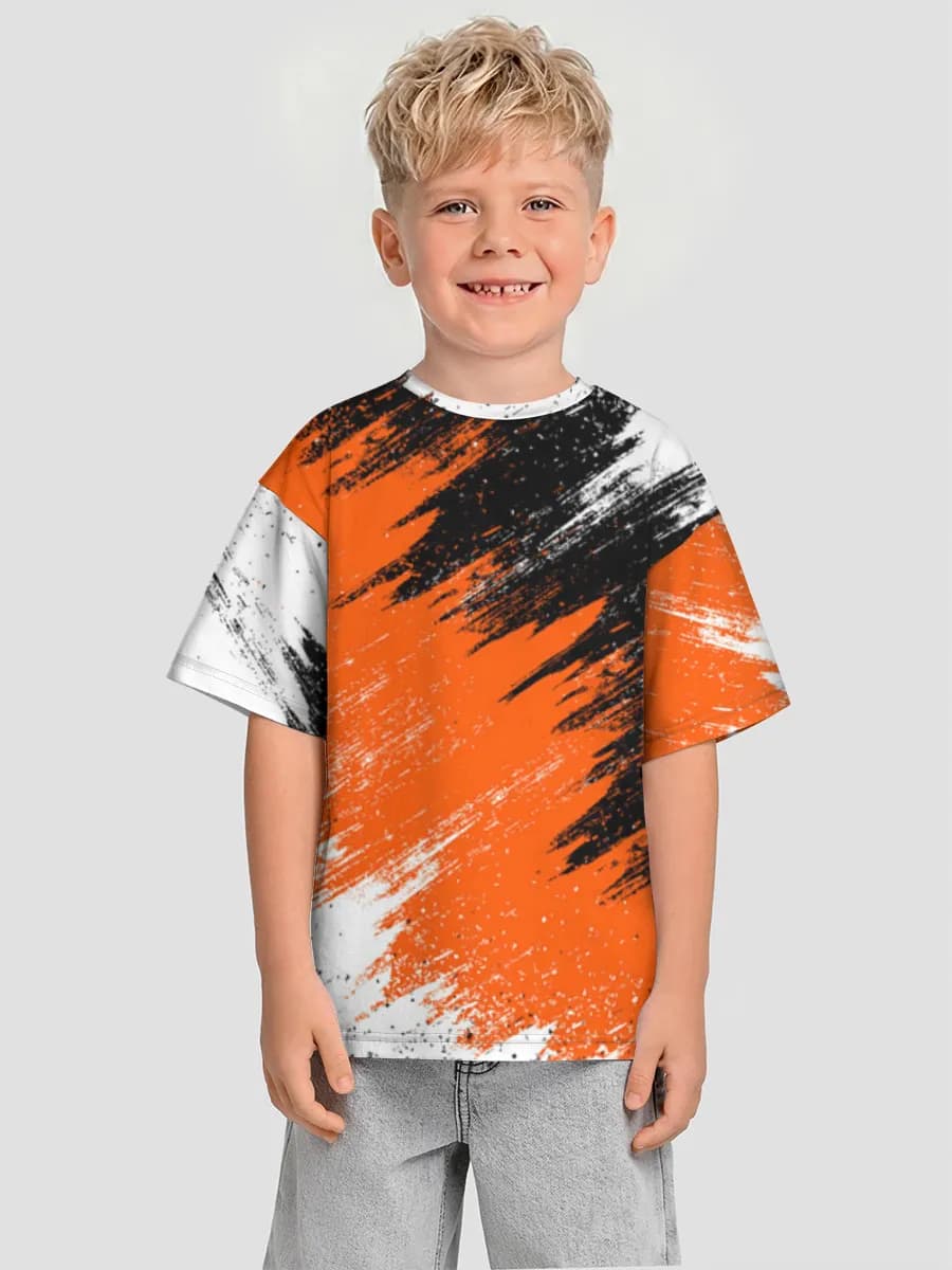Boys' oversized cotton T-shirt