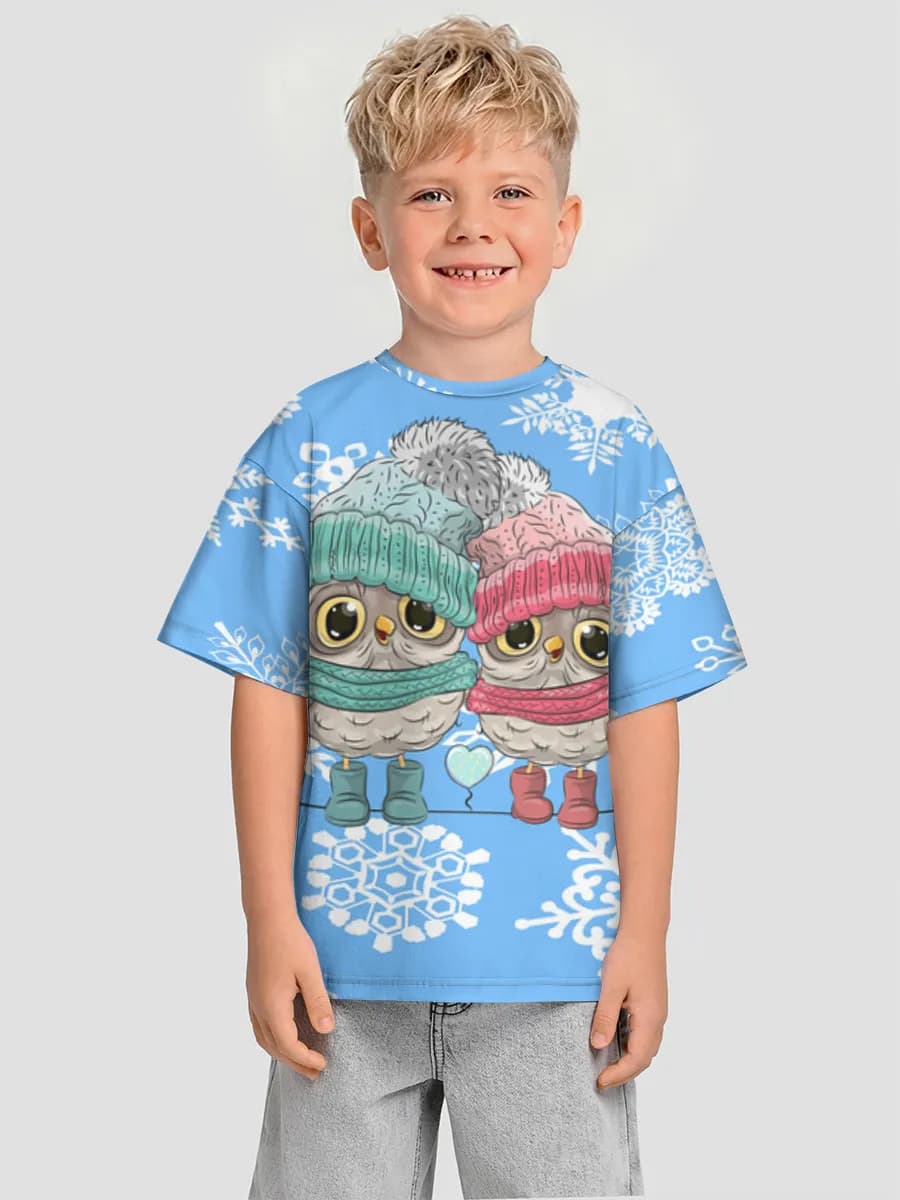 Boys' oversized cotton T-shirt