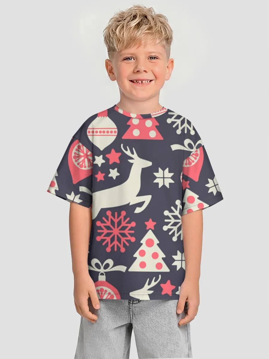 Boys' oversized cotton T-shirt
