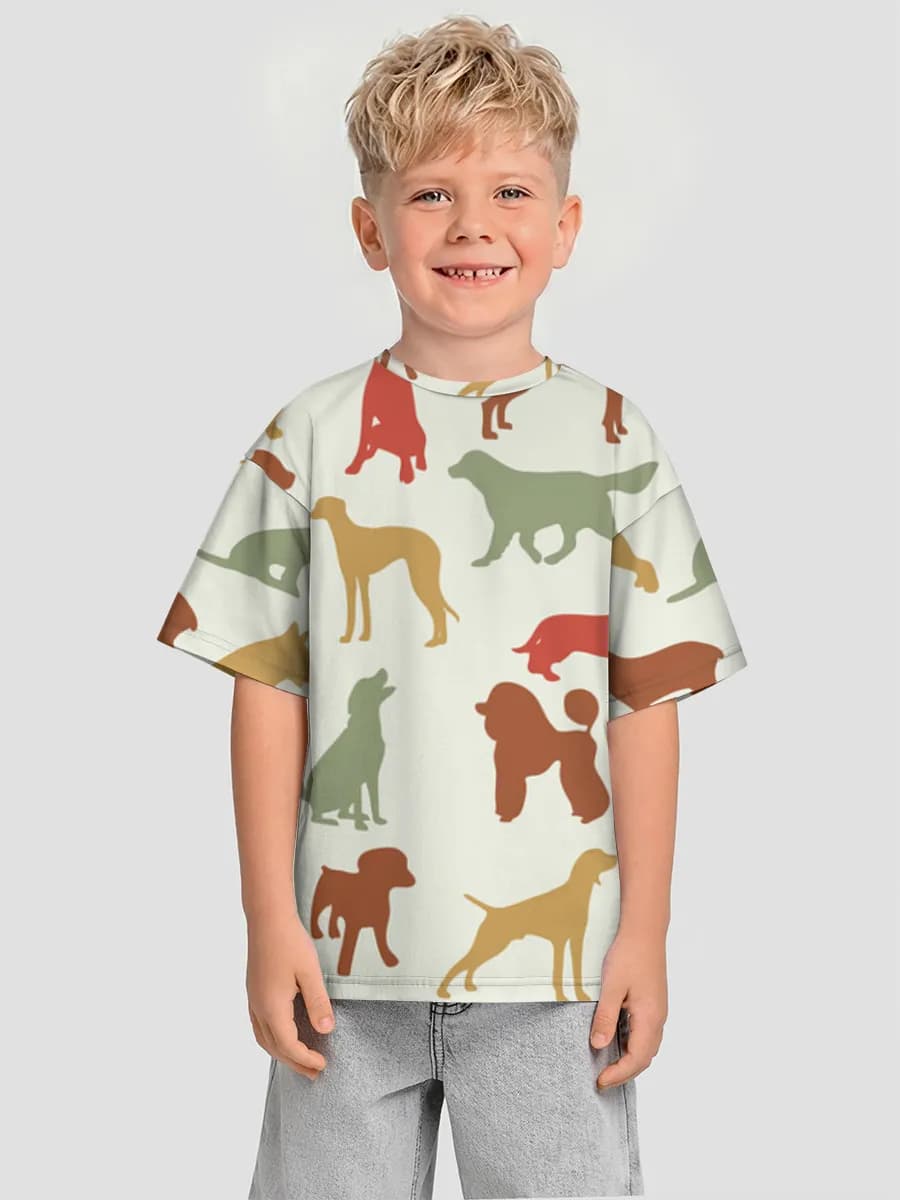 Boys' oversized cotton T-shirt