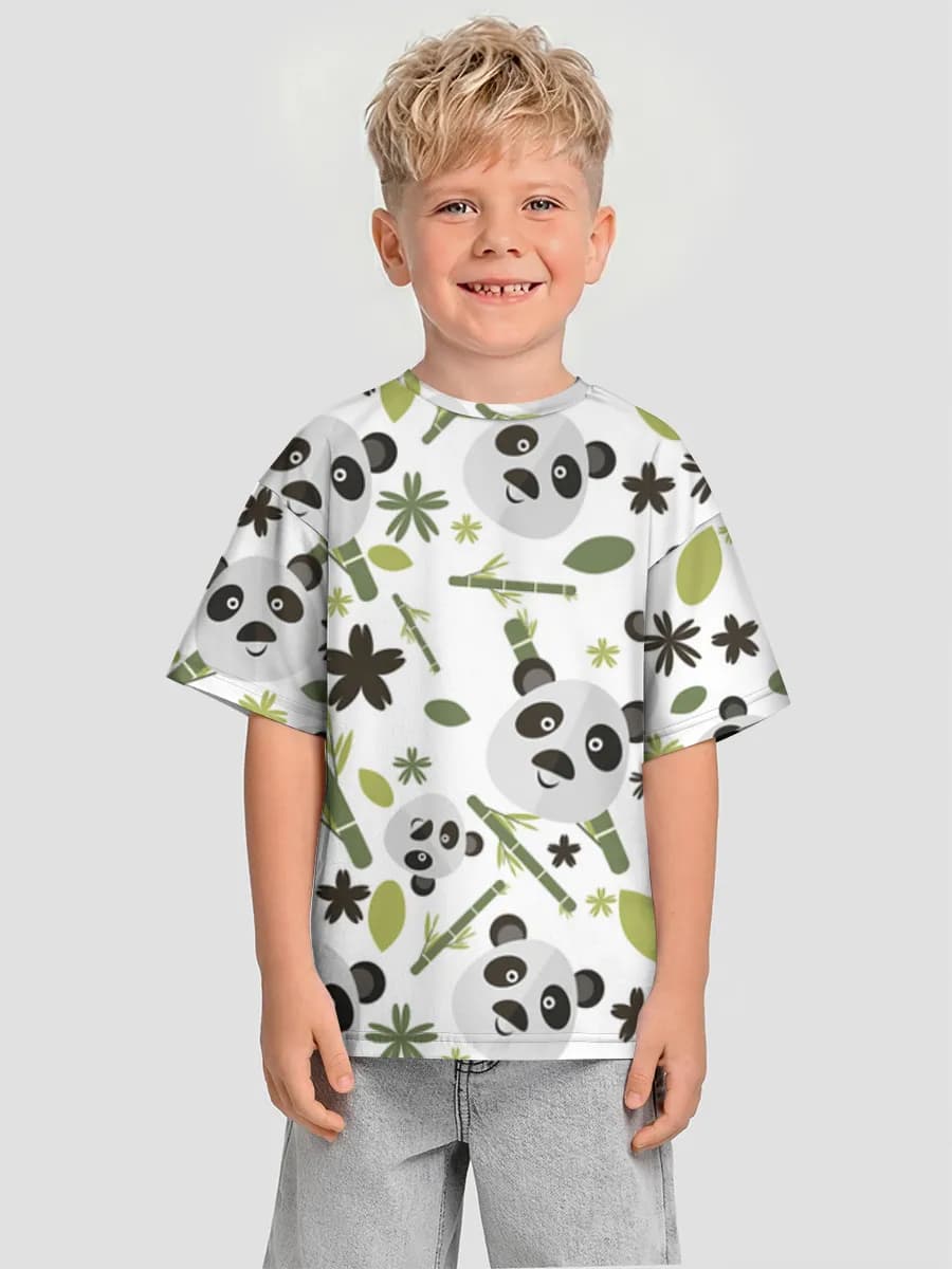 Boys' oversized cotton T-shirt