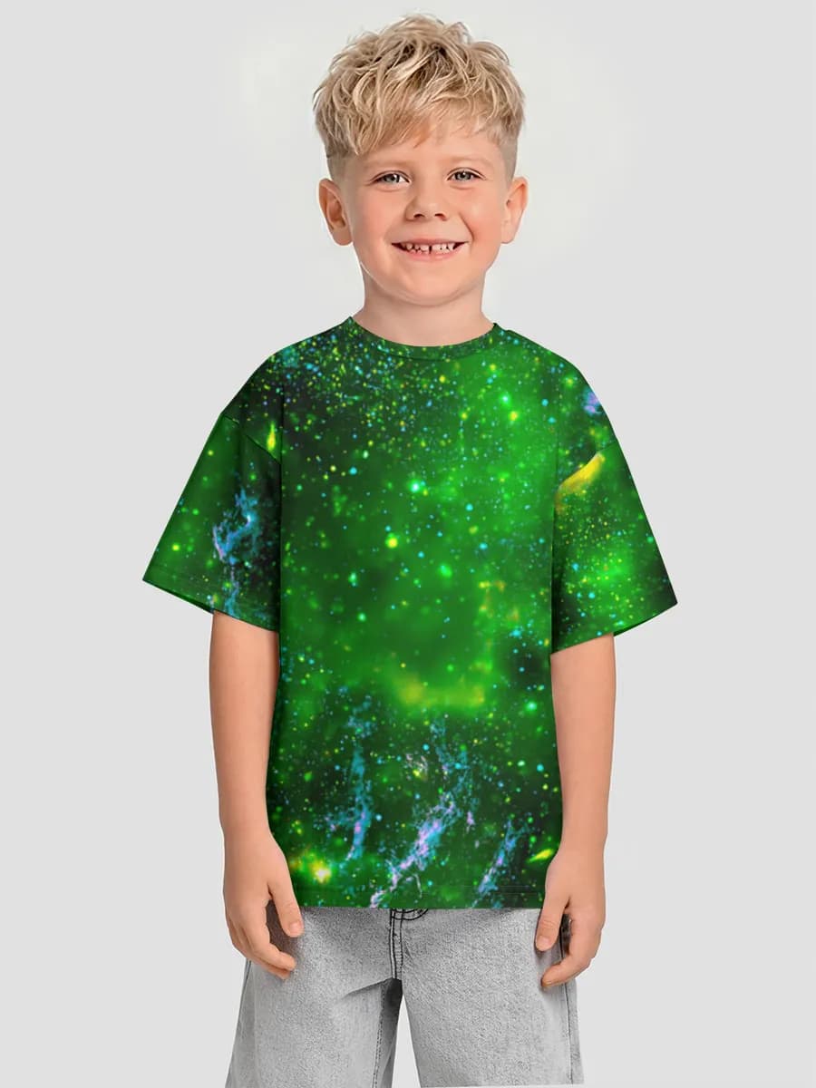 Boys' oversized cotton T-shirt