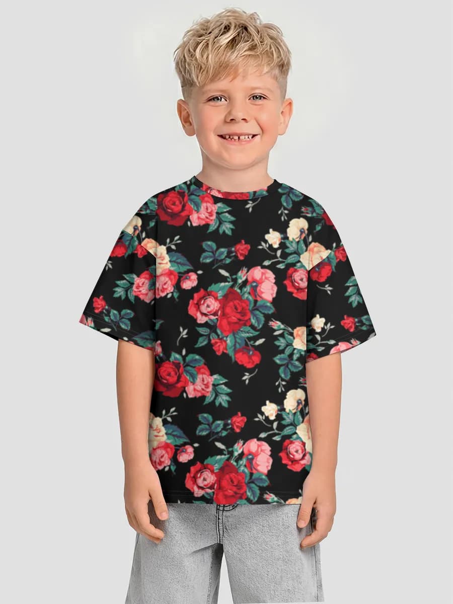 Oversized Baumwoll-T-Shirt Jungen