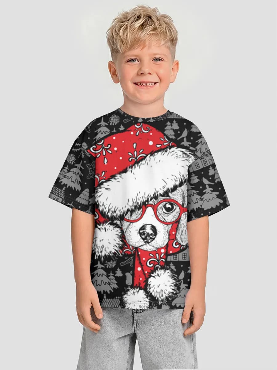 Boys' oversized cotton T-shirt