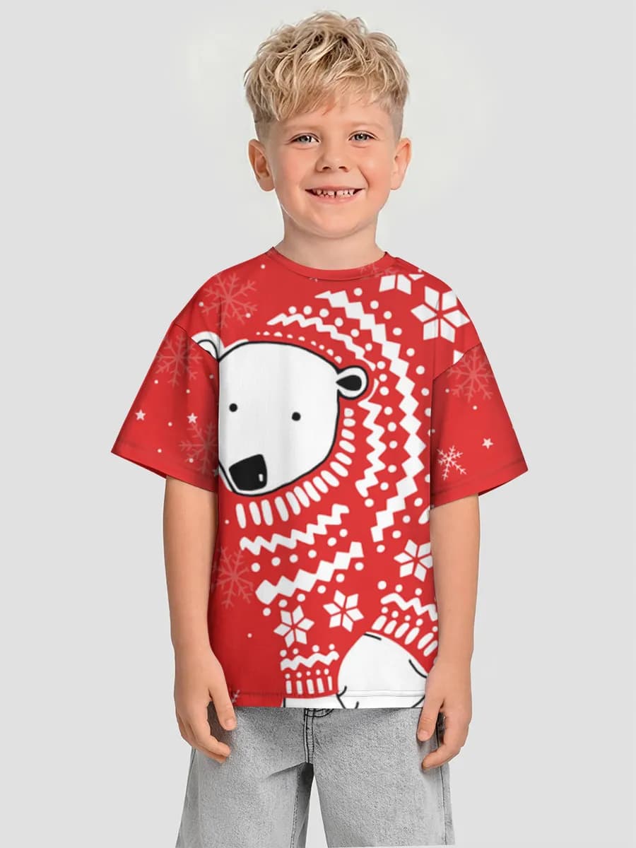 Boys' oversized cotton T-shirt