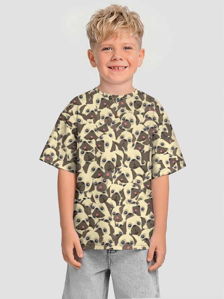 Boys' oversized cotton T-shirt