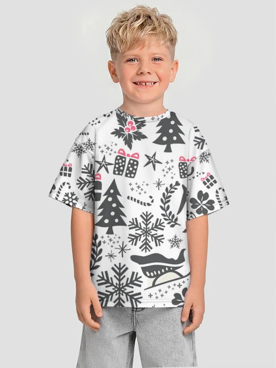 Boys' oversized cotton T-shirt