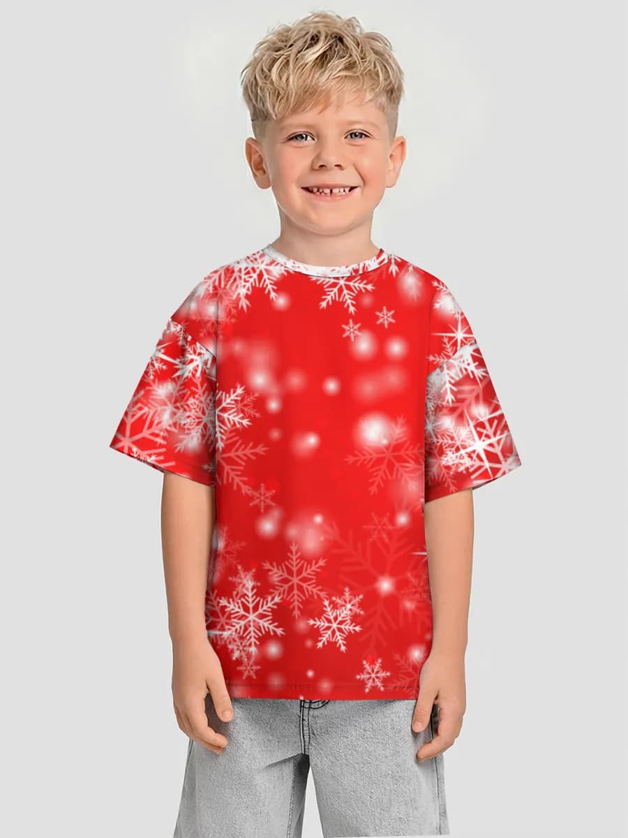 Boys' oversized cotton T-shirt
