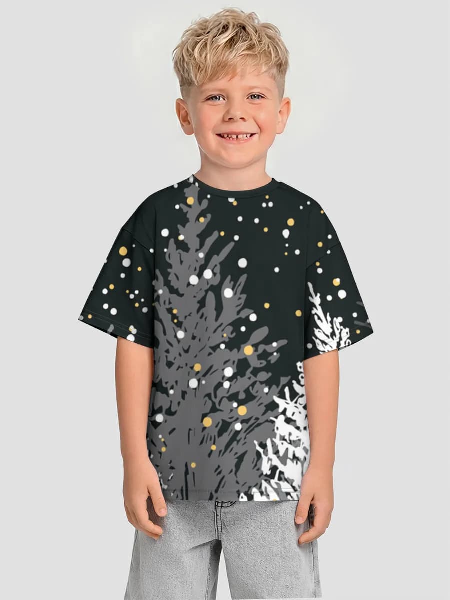 Boys' oversized cotton T-shirt