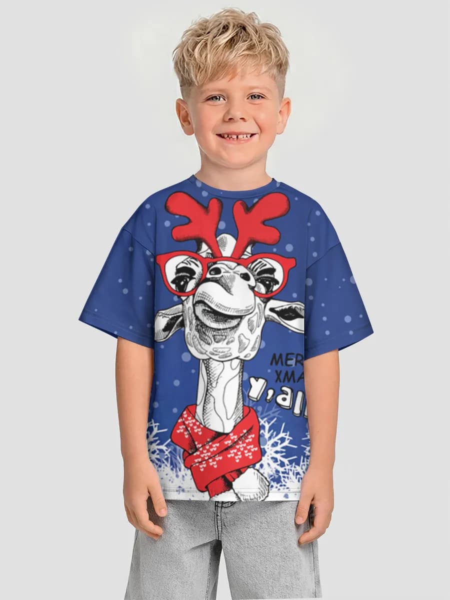 Boys' oversized cotton T-shirt