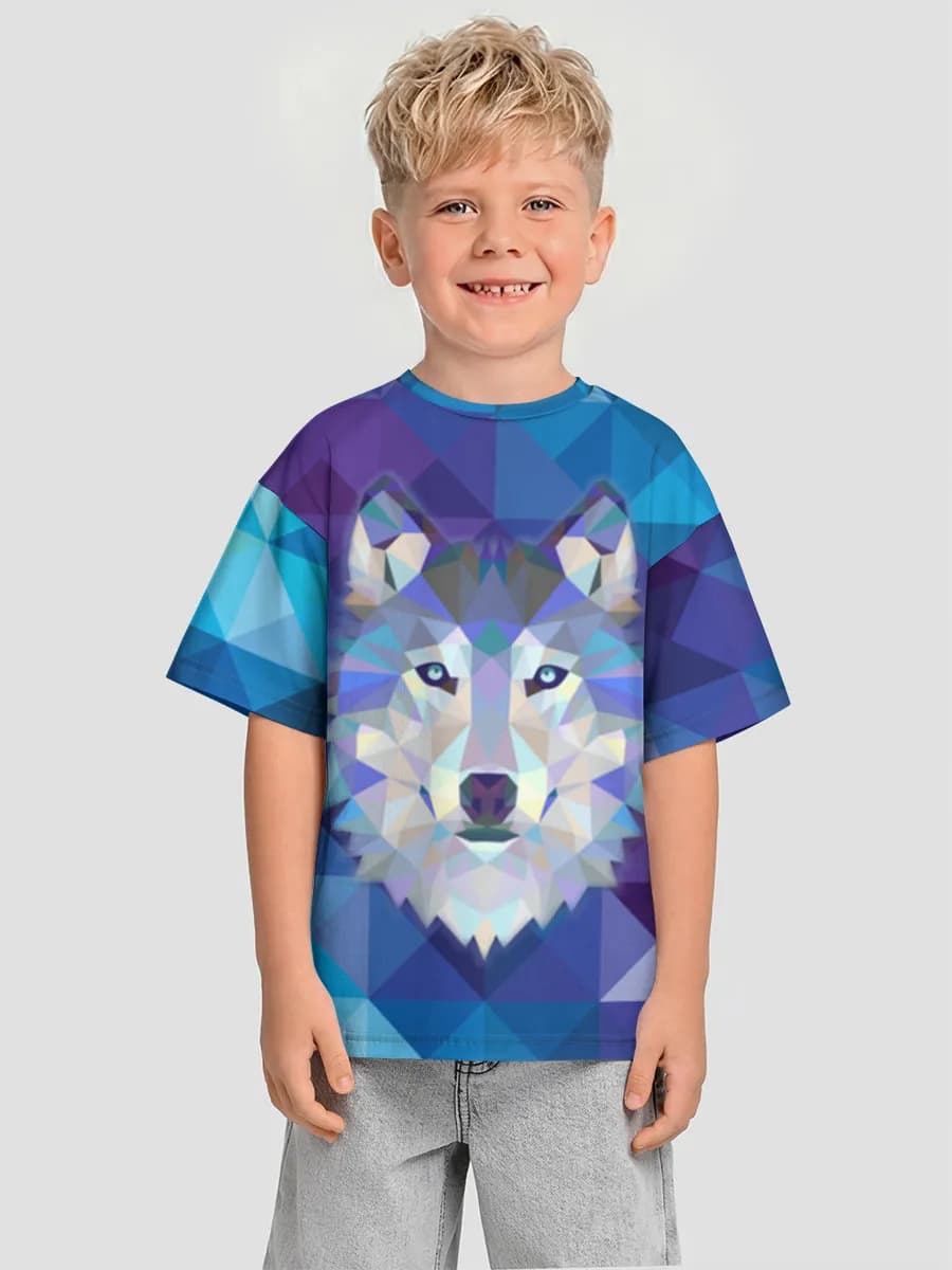 Boys' oversized cotton T-shirt