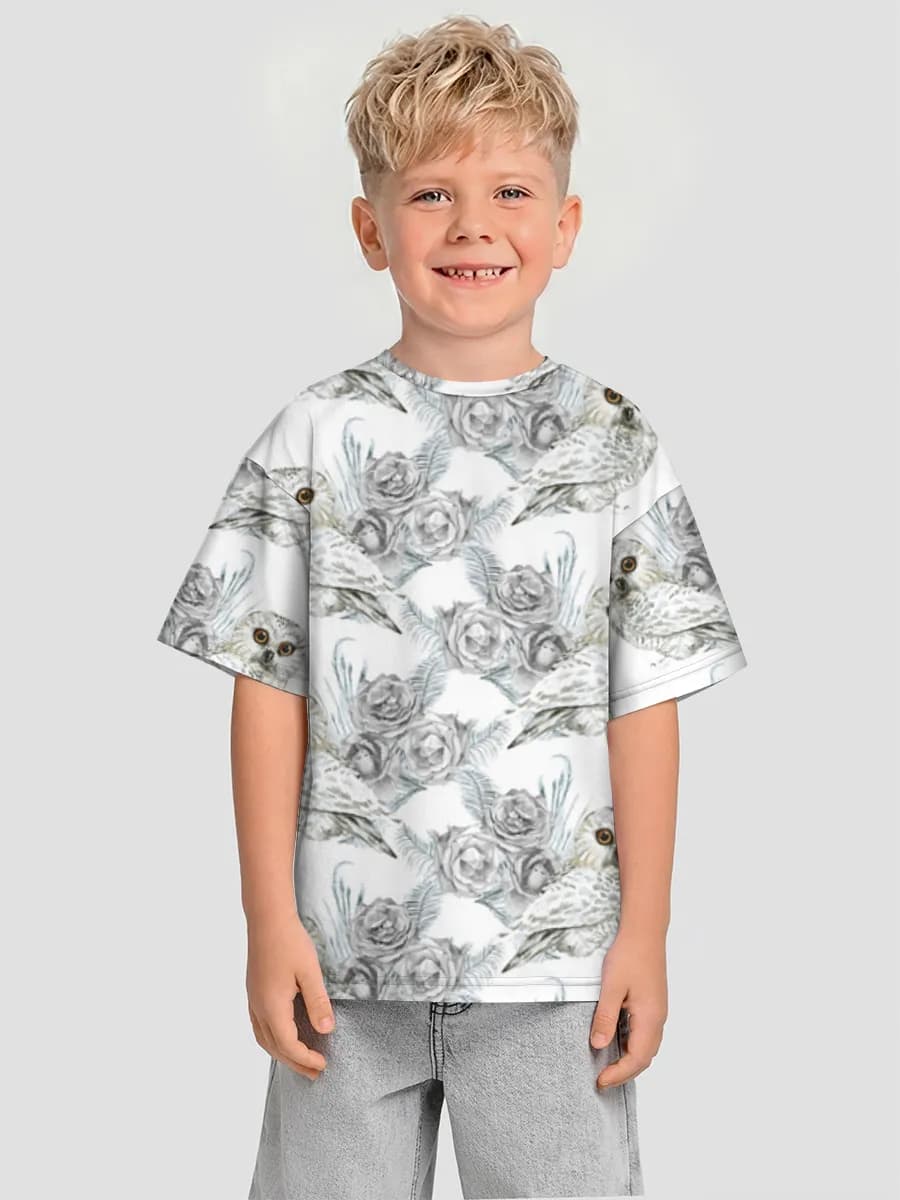 Boys' oversized cotton T-shirt