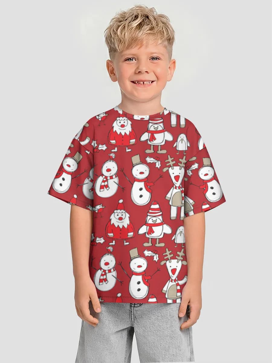 Boys' oversized cotton T-shirt