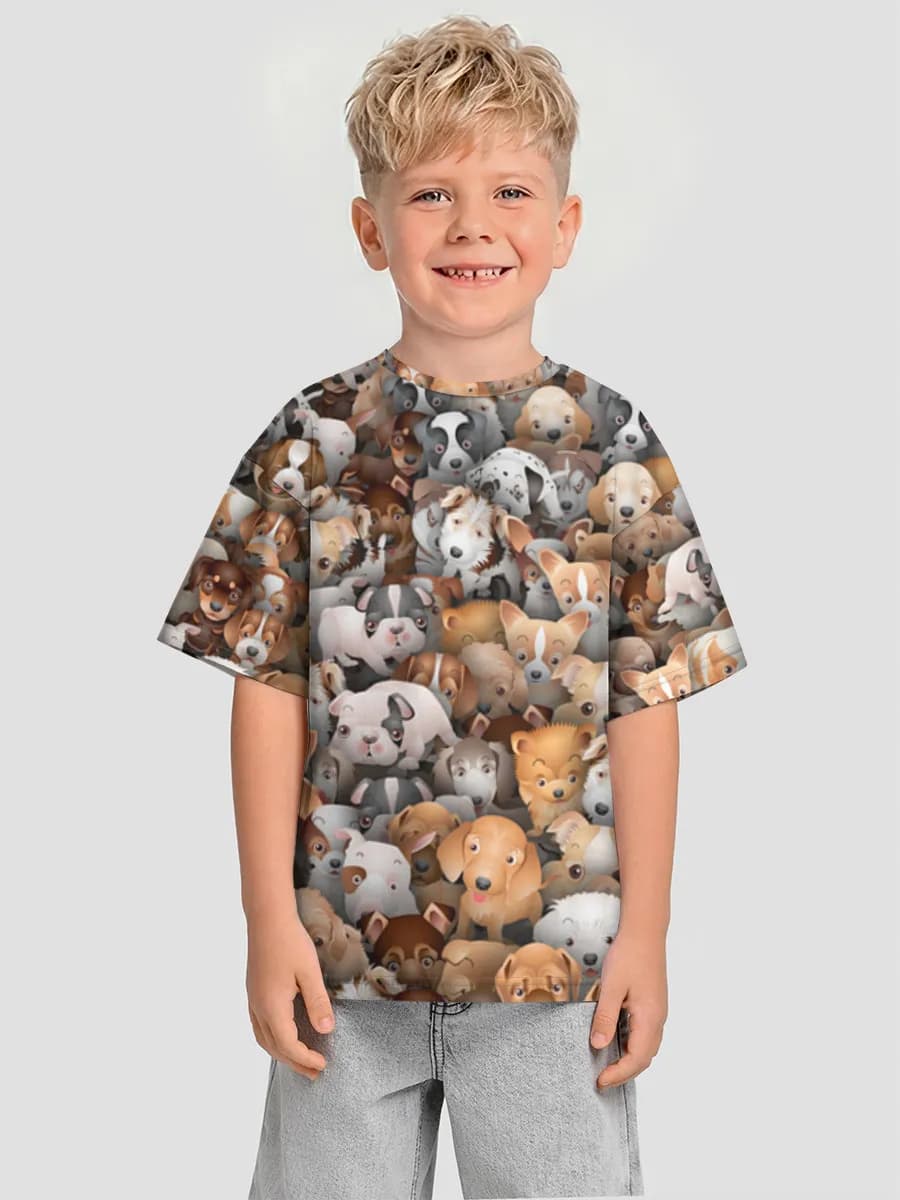 Boys' oversized cotton T-shirt