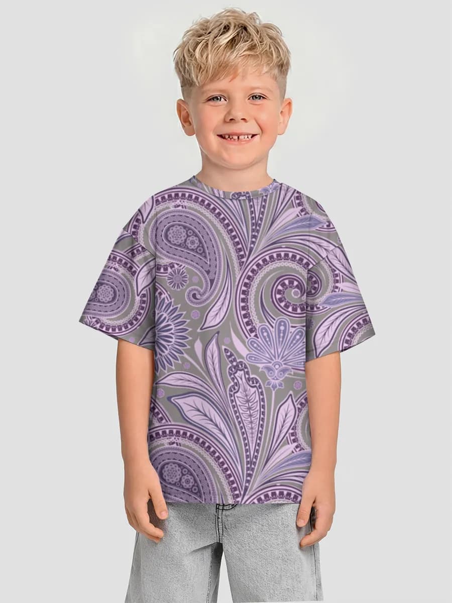 Boys' oversized cotton T-shirt