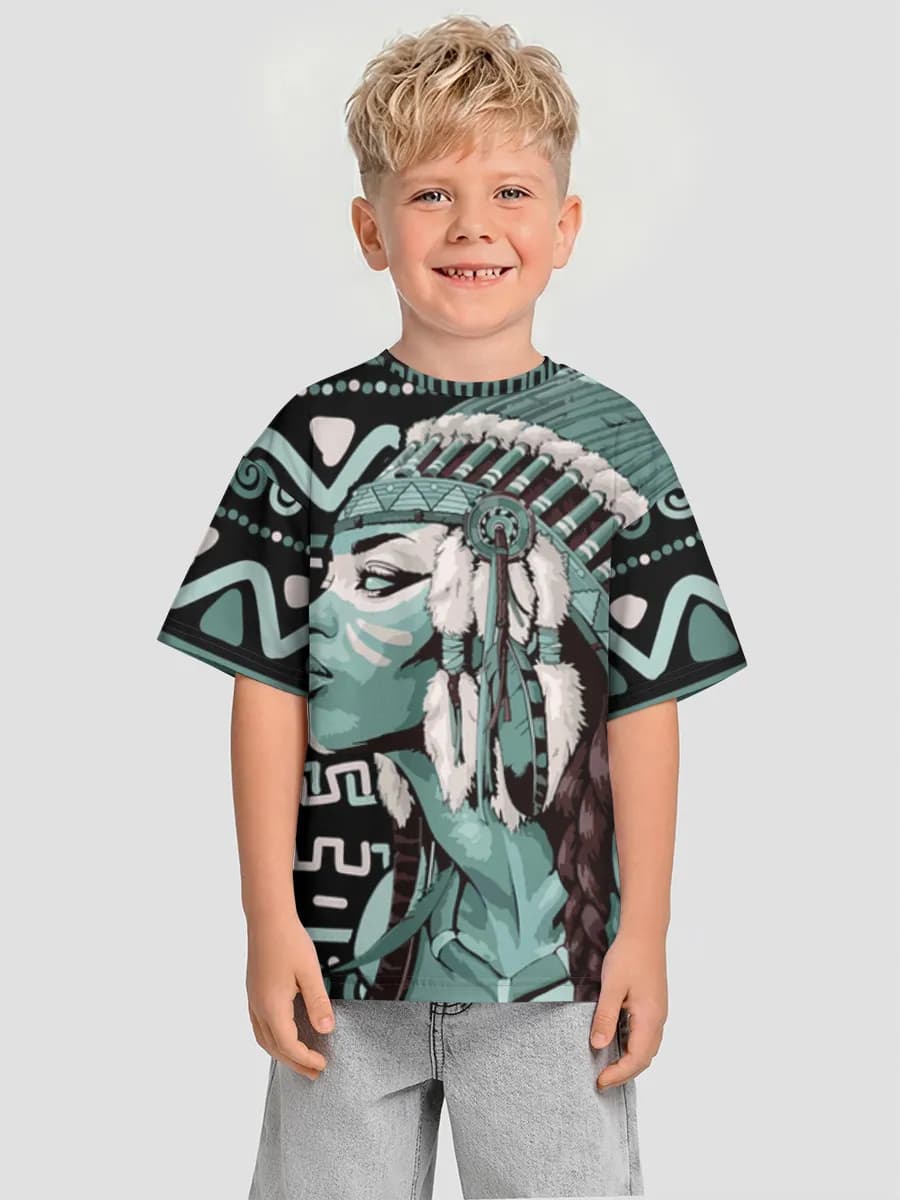 Boys' oversized cotton T-shirt
