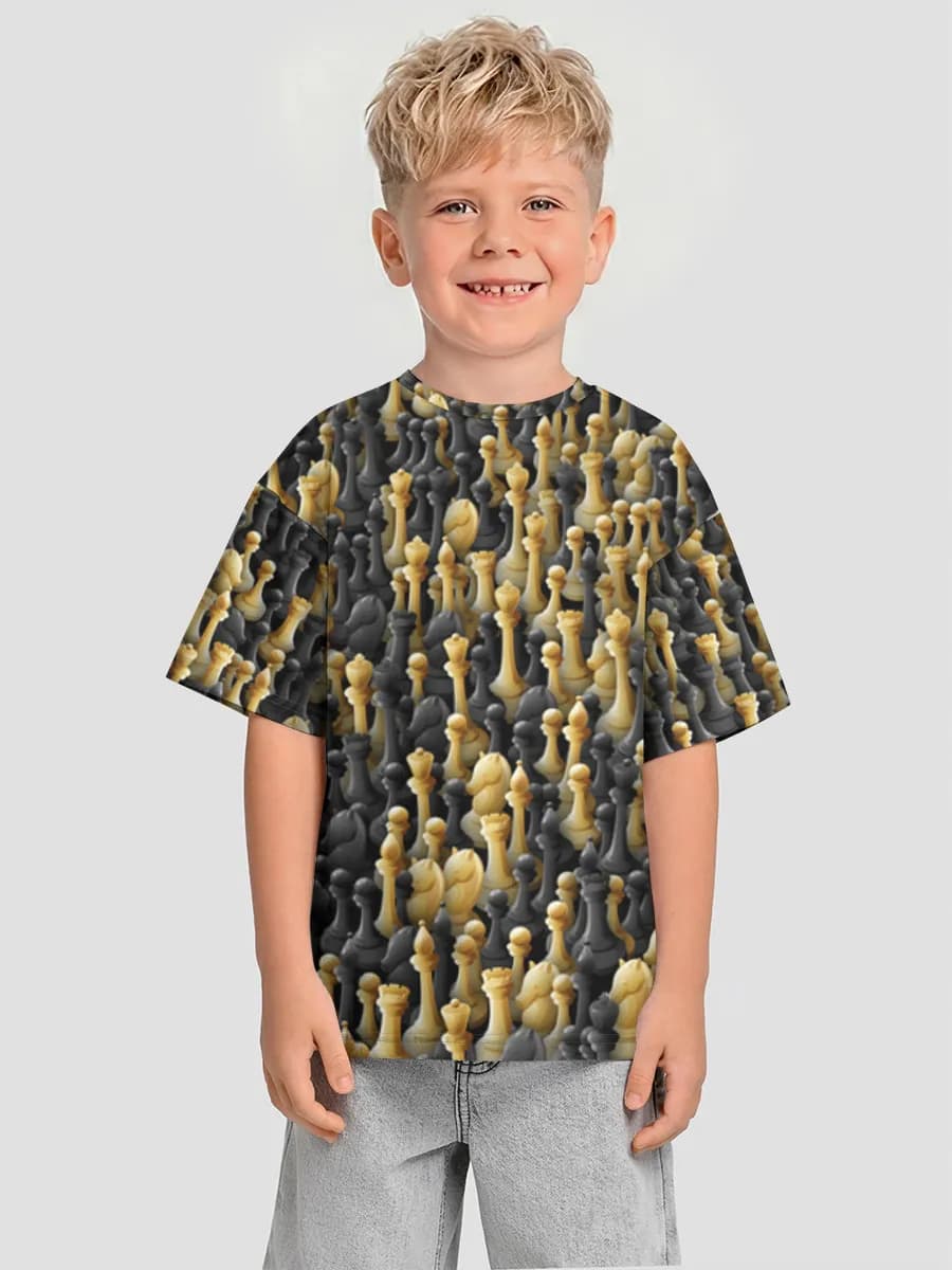 Oversized Baumwoll-T-Shirt Jungen