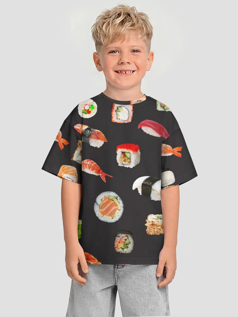 Boys' oversized cotton T-shirt