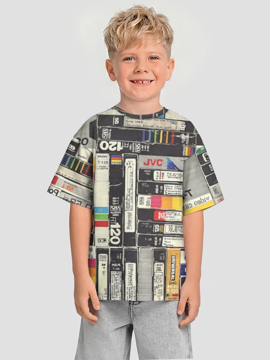 Boys' oversized cotton T-shirt