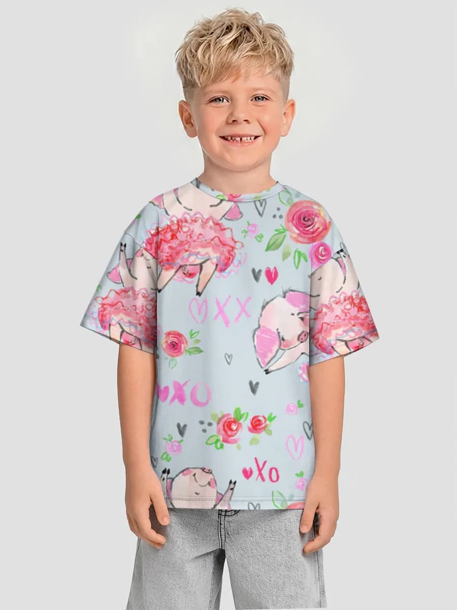 Boys' oversized cotton T-shirt