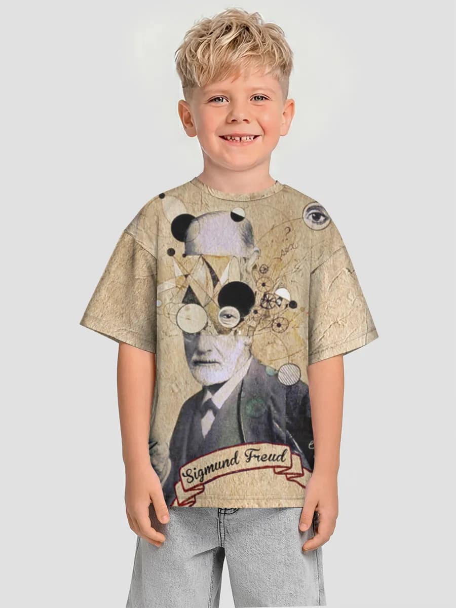 Boys' oversized cotton T-shirt