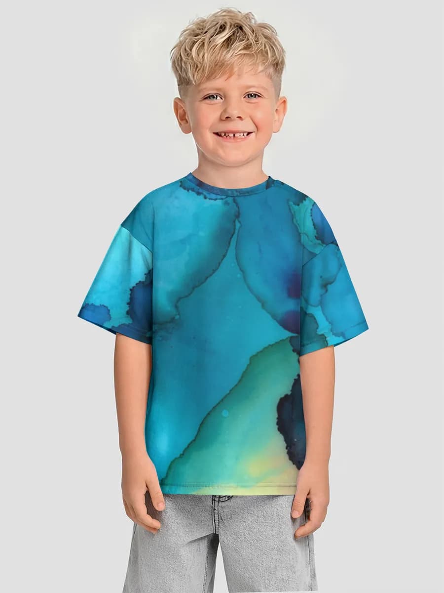Boys' oversized cotton T-shirt