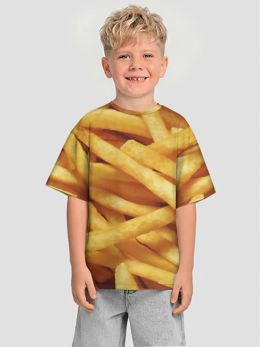 Boys' oversized cotton T-shirt