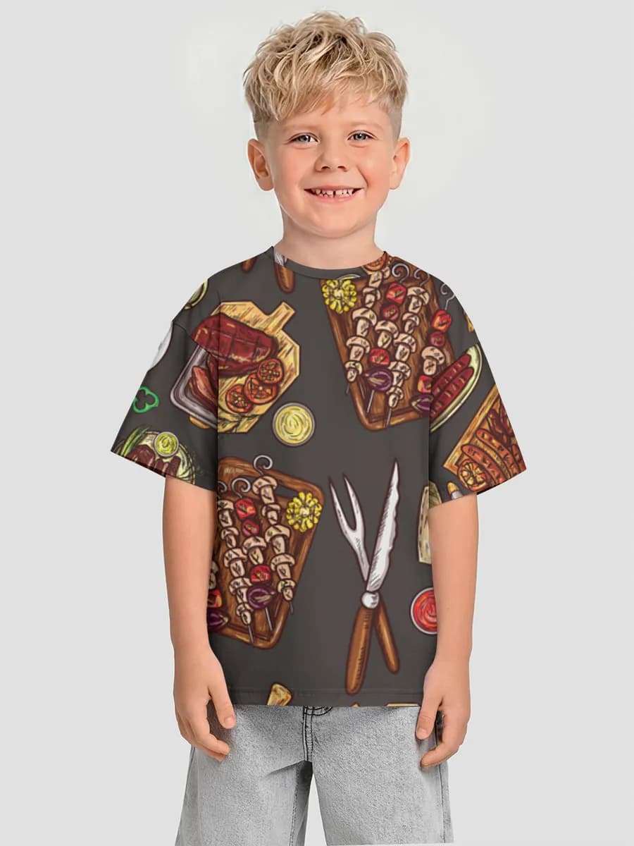 Oversized Baumwoll-T-Shirt Jungen