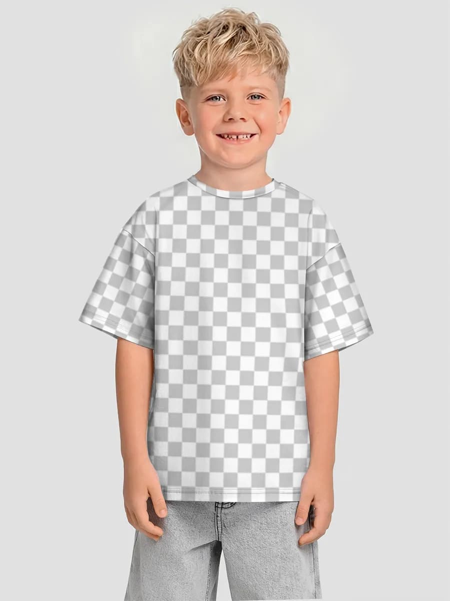 Boys' oversized cotton T-shirt