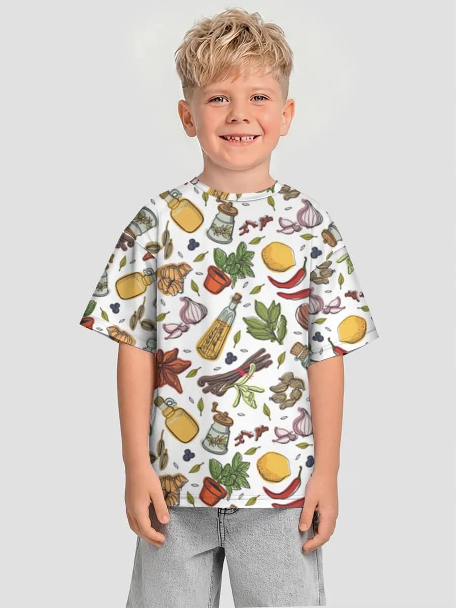 Boys' oversized cotton T-shirt