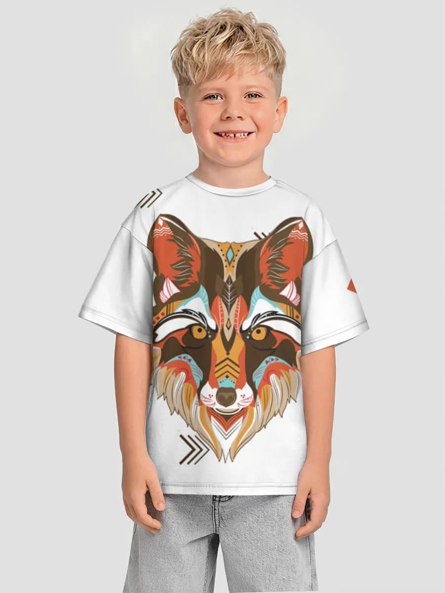 Boys' oversized cotton T-shirt