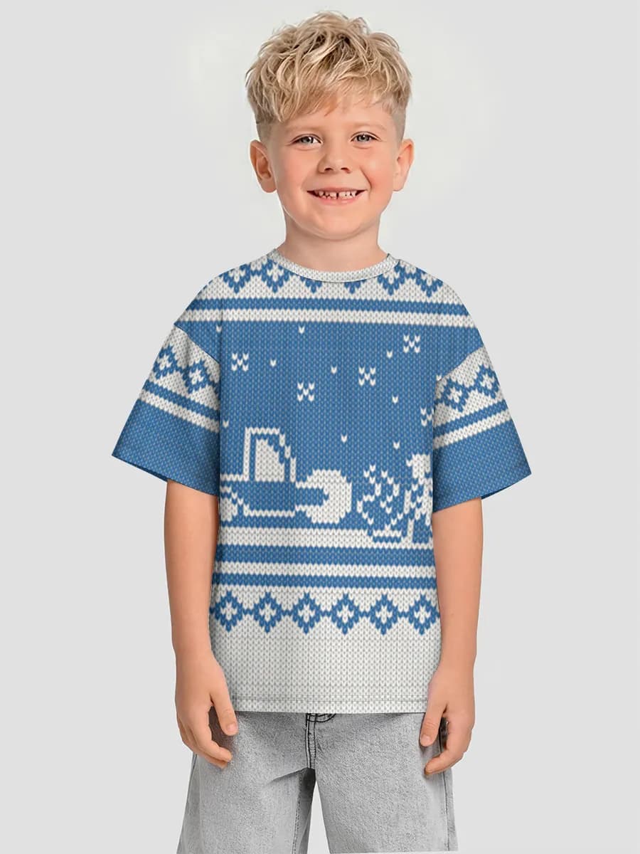 Boys' oversized cotton T-shirt