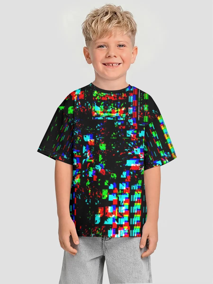 Boys' oversized cotton T-shirt