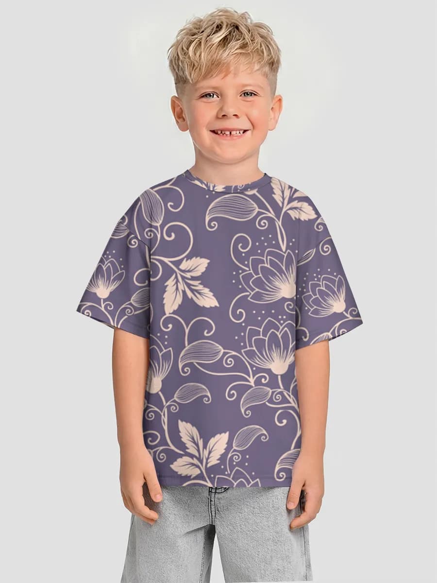 Boys' oversized cotton T-shirt