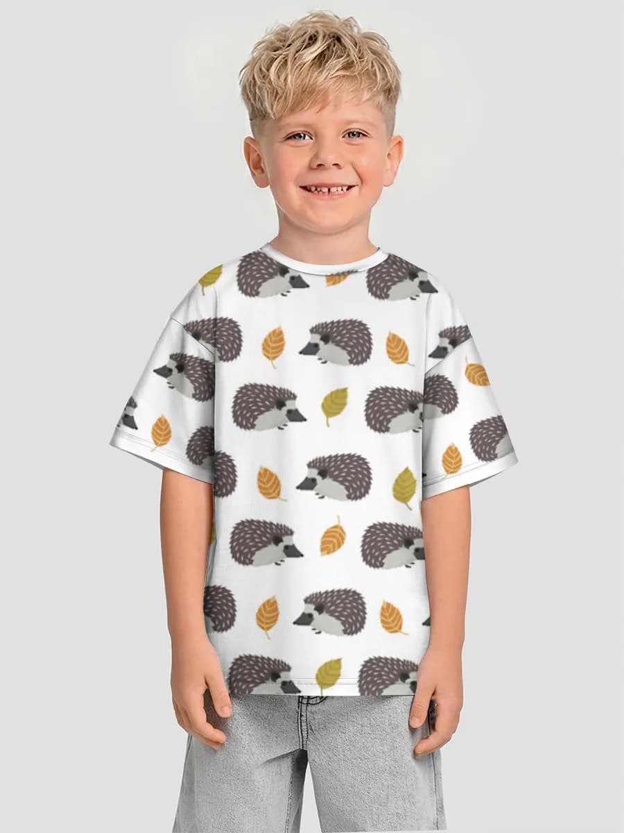Boys' oversized cotton T-shirt