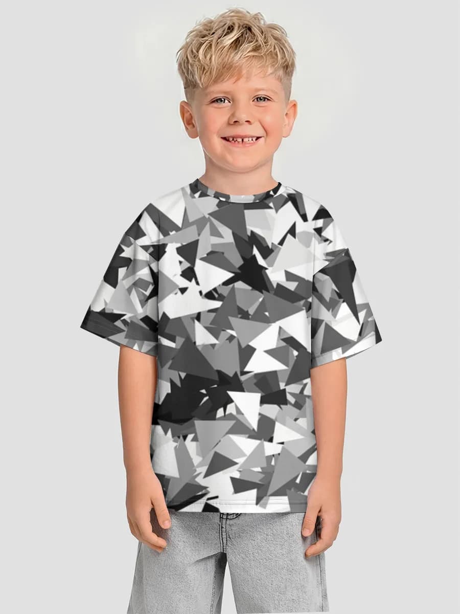 Boys' oversized cotton T-shirt