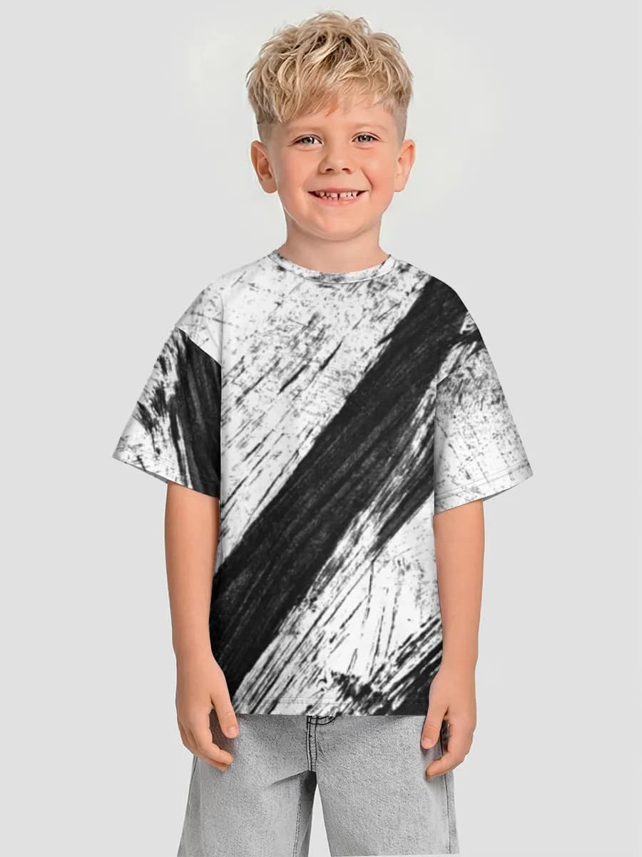 Boys' oversized cotton T-shirt