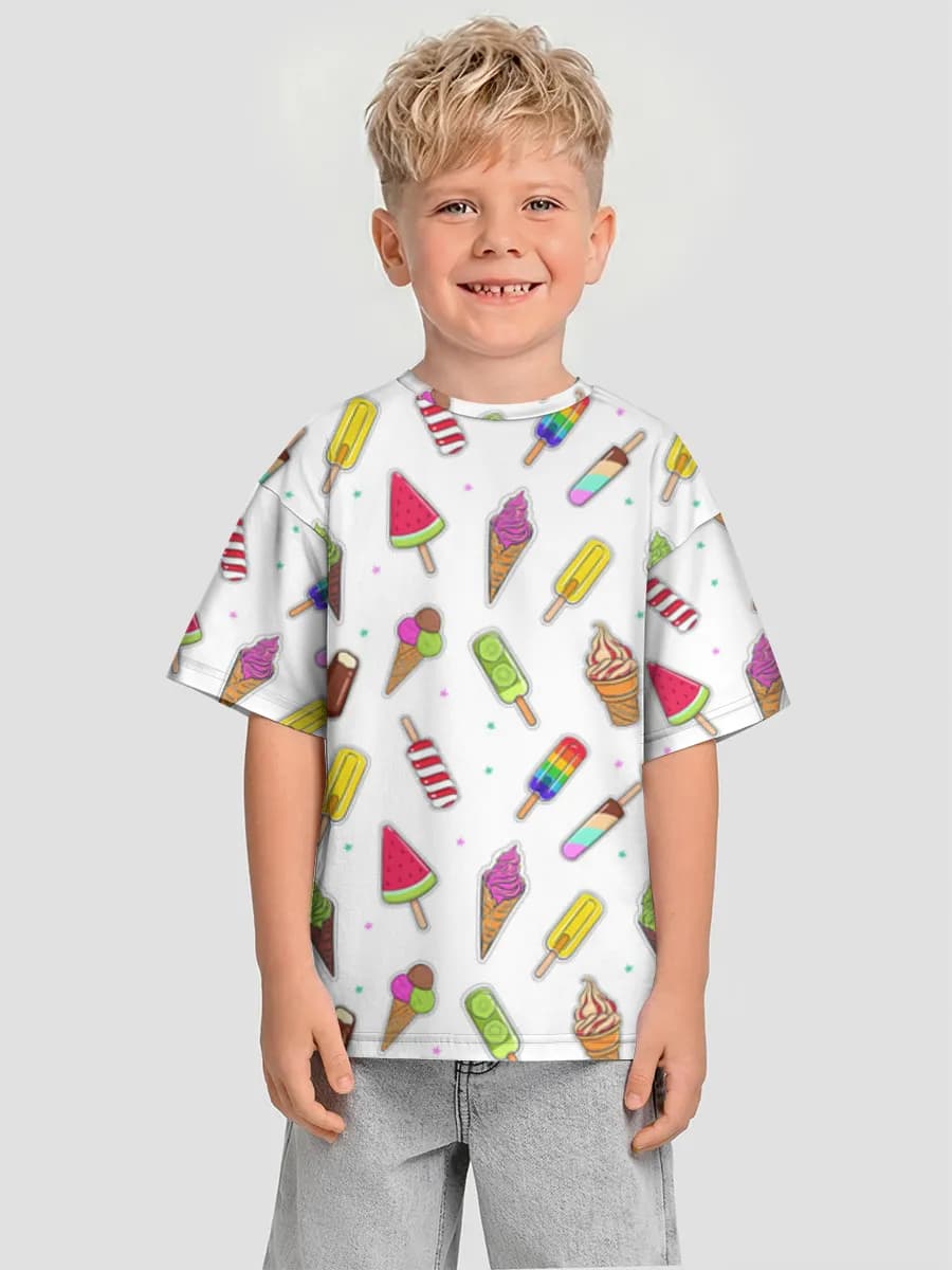 Oversized Baumwoll-T-Shirt Jungen