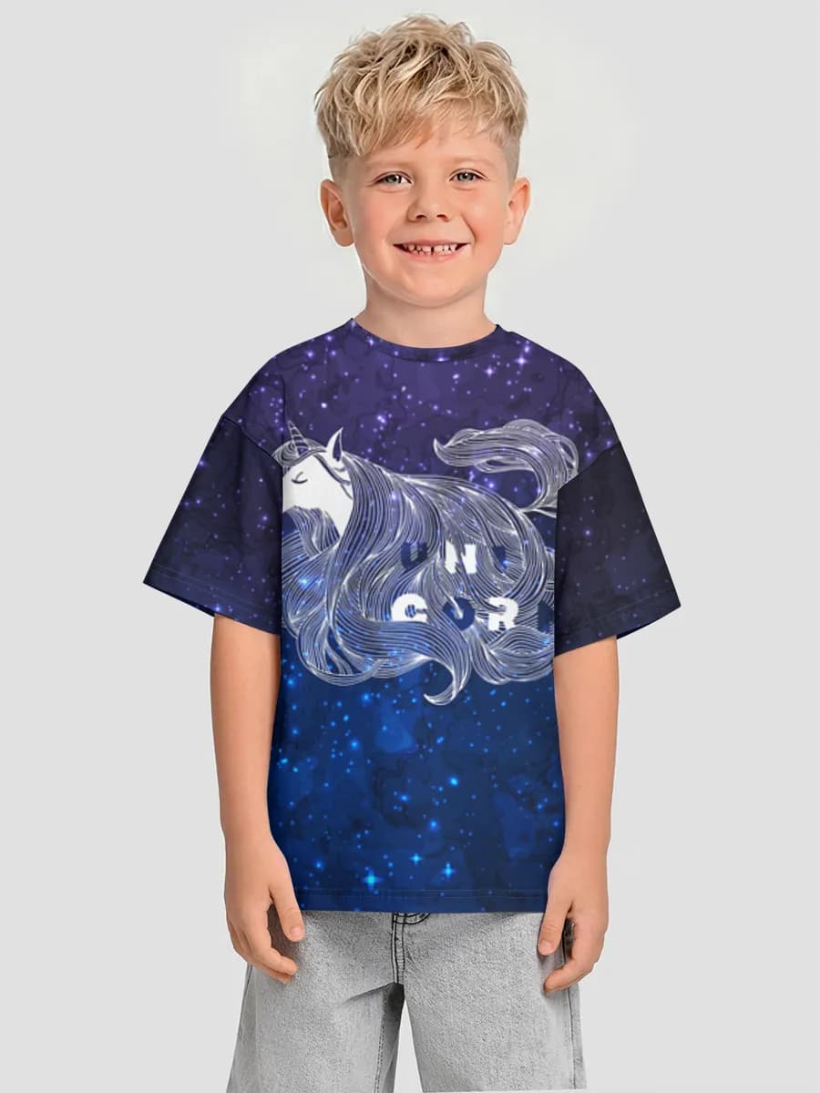 Oversized Baumwoll-T-Shirt Jungen